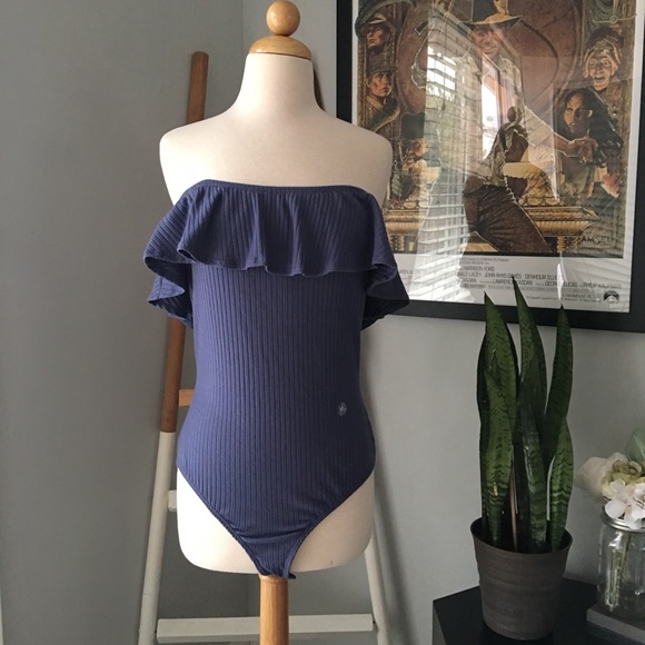 Kendall & Kylie Other - By the sea off shoulder ruffle bodysuit